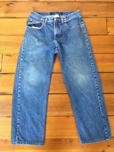 Vtg 90s Guess Jeans USA Made 100% Cotton Dark Wash Straight Leg Jeans 31&quot; Waist - £47.06 GBP