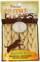 Pork Chomps Premium Nutri Chomps Milk Flavor Braid Dog Chews Small 24 count (6 x - £37.40 GBP