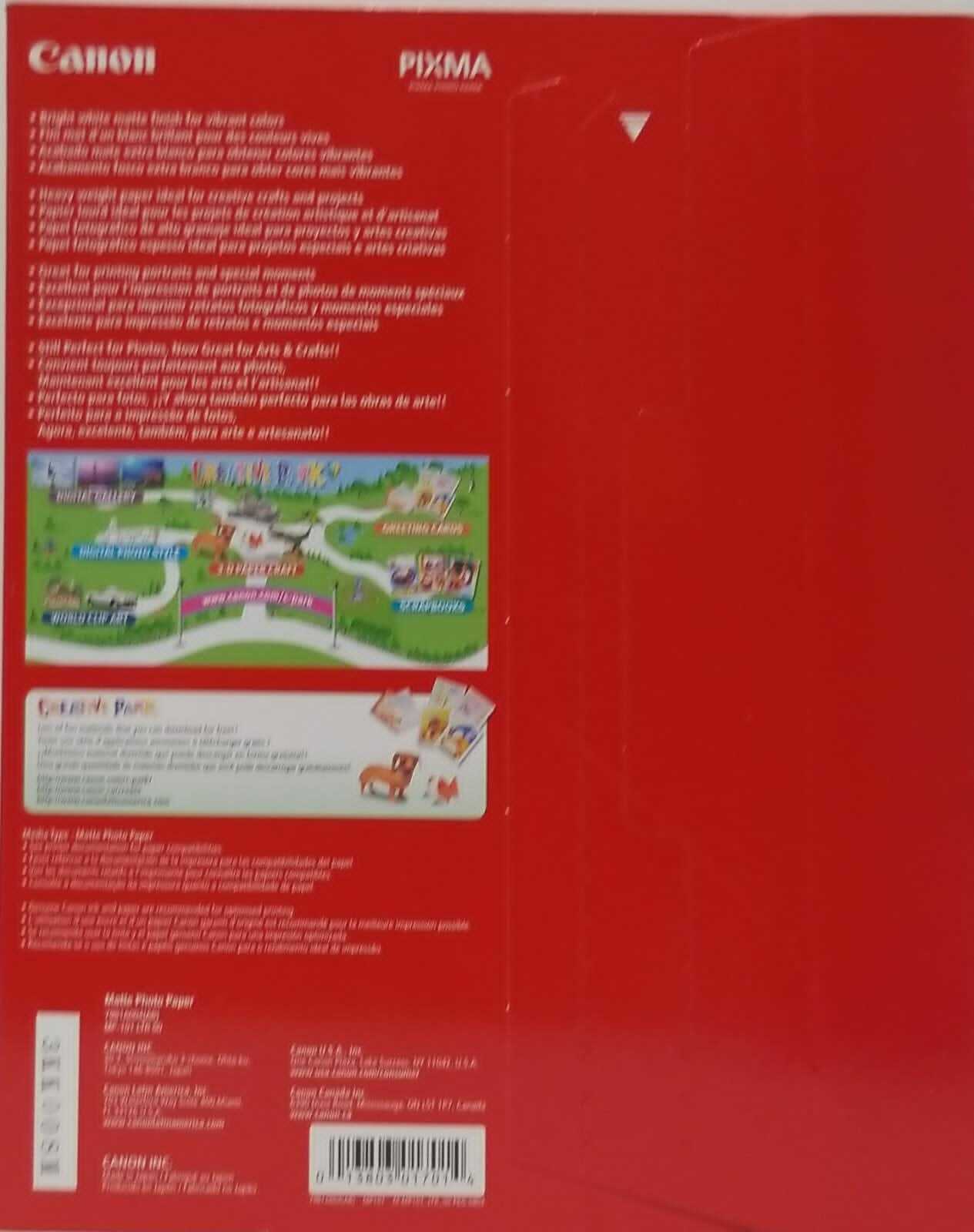 Canon Photo Paper (Matte) for Inkjet - 8.5x11" (Letter) - 50 Sheets (LOC CR-13) Item image 2