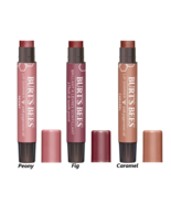(3) Burt's Bees Lip Shimmer - (Fig . Peony . Carmel) - $26.00