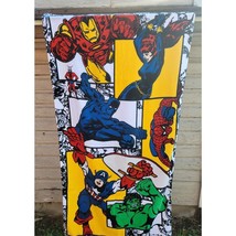 Disney Store Beach Towel Marvel Avengers, 30x60, 100% Cotton - $28.17