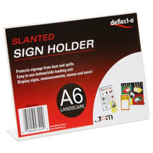 Deflecto Slanted Landscape Single Sign Holder (A6) - £23.52 GBP