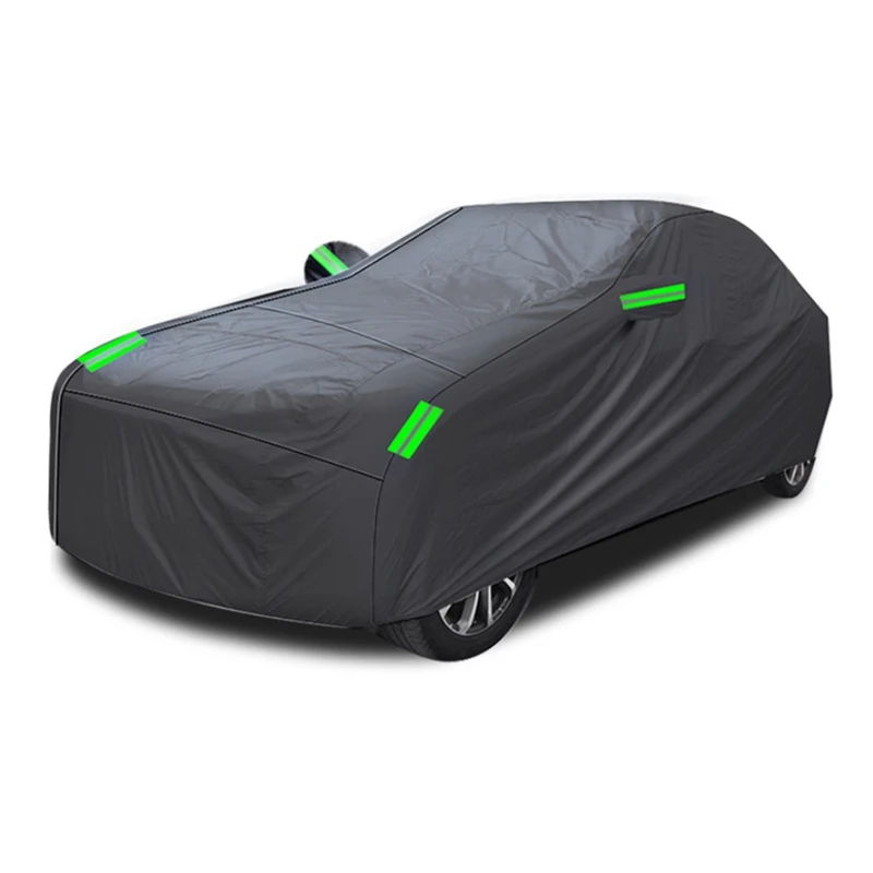 1 Piece Sedan Full Car Covers Universal Black Outdoor Waterproof Sun Snow Rain - £47.49 GBP