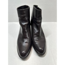 Stuart Weitzman Womens Ankle Boots Booties Brown Leather Cuban Zip Size 7.5 - $1,025.32 MXN