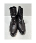 Stuart Weitzman Womens Ankle Boots Booties Brown Leather Cuban Zip Size 7.5 - $1,025.32 MXN