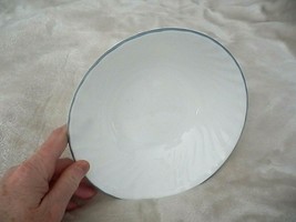 Vintage Corelle English Meadow Serving Bowl 8 1/2&quot; White Swirl W/ Blue Rim - £15.56 GBP