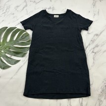Pact Womens Shift Dress Size S Black Crepe Crinkle Pockets Short Sleeve Organic - £27.62 GBP