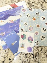 Disney Annual Passholder Gift Wrap Sticker Tags Wrapping Paper Winter Design - £18.11 GBP