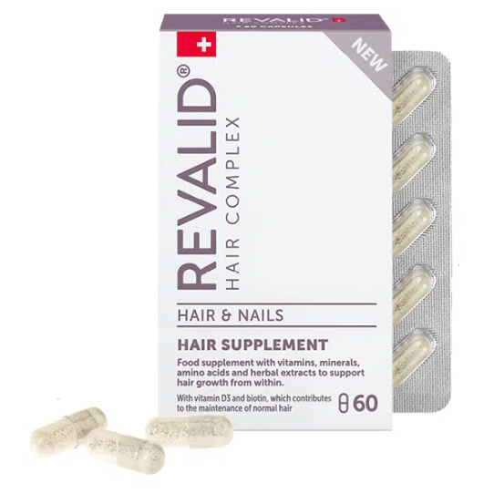 3  PACK Revalid Capsules Stimulates Hair Growth Necessary Nutrients Vitamins 60