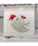 Happy Holidays Santa Claus Christmas Cards Gold Embossed Lot Of 28 W/Env... - £15.56 GBP