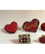 Lot of 7 Red Hearts Lapel Pins - $14.24