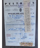 Israel Traveller’s Accident Insurance Certificate Document 1958 - $343.39 MXN