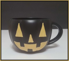 NEW RARE Pottery Barn Black Halloween Jack O Lantern Mug 16 oz Stoneware - $38.99