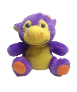 Kellytoy Purple Cow Bull Plush Neon Orange Yellow Stuffed Farm Animal To... - £9.47 GBP