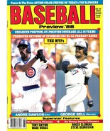 BASEBALL PREVIEW &#39;88 Magazine (Volume 10) MVPs Andre Dawson &amp; George Bel... - $18.45 CAD