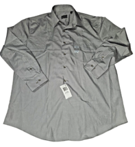 Van Heusen Men Dress Shirt 16.5 Gray Wrinkle Free Long Sleeves Classic 3... - $14.50