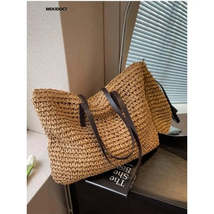 Luxury Woven Straw Design Tote Bags - Chic Summer Casual Handbags - £17.36 GBP+