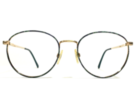 Vintage Tura Eyeglasses Frames MOD 856 TEA Blue Gold Round Full Rim 54-19-140 - £29.19 GBP