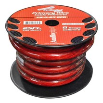 Audiopipe Power Cable 0-Gauge 25 Foot Spool - Red - $140.71 CAD