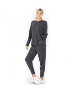  Matching Shirt and Pants Set   with Pockets for Women Long Sleeve Charcoal - $45.46 CAD+