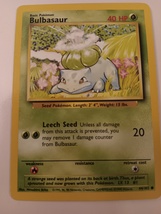 Pokemon 1999 Base Set Bulbasaur 44 / 102 NM Single Trading Card - $9.99