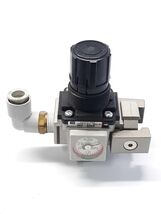 SMC AR25-03E Air Regulator W/Gauge and Fittings  - $18.60