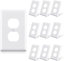 ELEGRP Duplex Receptacle Wall Plate, 1-Gang Mid Size Wall Outlet Covers,... - £11.01 GBP