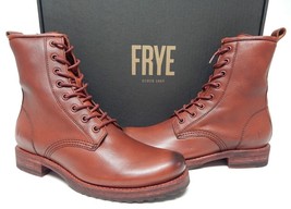 Frye Veronica Combat Sz US 8 M Women&#39;s Leather Ankle Boots Red Clay 3470322-RDC - $178.19