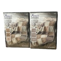 2 Annies Crochet Afghan Stitch Sampler Blocks 7 8 9 13 14 15 DVDs New Sealed - $9.89