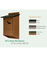40 Colony LARGE BAT HOUSE Backyard Mosquito Control USA Handmade Recycle... - £86.98 GBP+