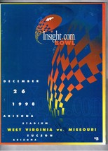 1998 Insight Bowl Game Program WVU West Virginia Mountaineers Missouri Tigers - £73.45 GBP