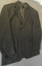 3 BUTTON CITY STREETS CUSTOM FIT DESIGNER SUIT JACKET COAT MENS BLACK 40R - $27.33