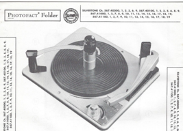 1957 SILVERTONE 567.40000 TURNTABLE Photofact MANUAL Record Changer 4010... - $10.88