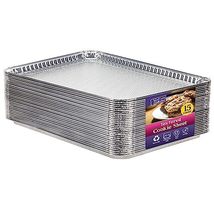 Aluminum Pans Half Size Cookie Sheet 15 Count Durable Nonstick Baking Sheets 17. - $25.65