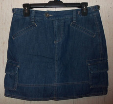 New Womens Sonoma Life + Style Distressed Blue J EAN Cargo Skort Size 6 - $32.68