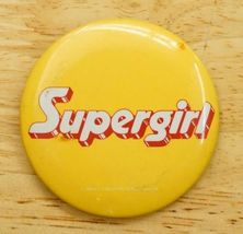 Vintage Metal Pinback Button Super Girl DC Comics 1984 Movie Promo - $10.88