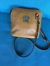 PRATESI FIRENZE Italy mustard Leather Small Dome satchel Crossbody Bag new - $55.04