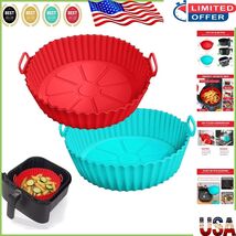 2 Pack Silicone Air Fryer Liners for 3-5 QT Models - Dishwasher Safe &amp; N... - $13.16