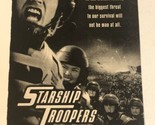 Starship Troopers Movie Print Ad  Vintage Casper Van Dien Michael Ironsi... - $5.93