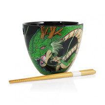 Dragon Ball Super Shenron 16oz Ceramic Ramen Bowl with Chopsticks Black - £26.58 GBP