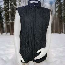 Eddie Bauer Lightweight Vest Womens 2XL Black Diamond Quilted Sleeveless... - $22.06