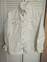 Avon Small White J EAN Jacket With 8 Star Yoke And Star Silver Buttons Worn Once - £17.27 GBP