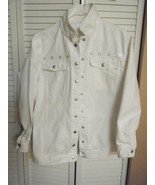 AVON SMALL WHITE JEAN JACKET WITH 8 STAR YOKE AND STAR SILVER BUTTONS WO... - £17.55 GBP