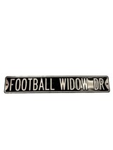 Vtg Football Widow Dr License Plate Metal Sign 36” X 6” Man Cave Decor Heavy - $59.39