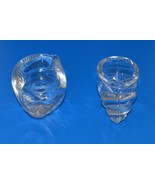 Dining/Home/Kitchen-Votive Candle Holders Clear Glass Set of 2 Heavy - $25.00