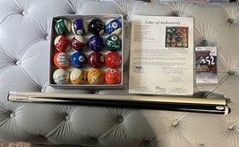 Rare Willie Mosconi Signed 16 Ball Set “Fats Can&#39;t Shine My Shoes Bundlethis... - £2,315.22 GBP