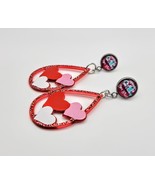 Valentine's Love Shack Heart Fashion Stainless Steel Stud Dangle Earring - $25.00