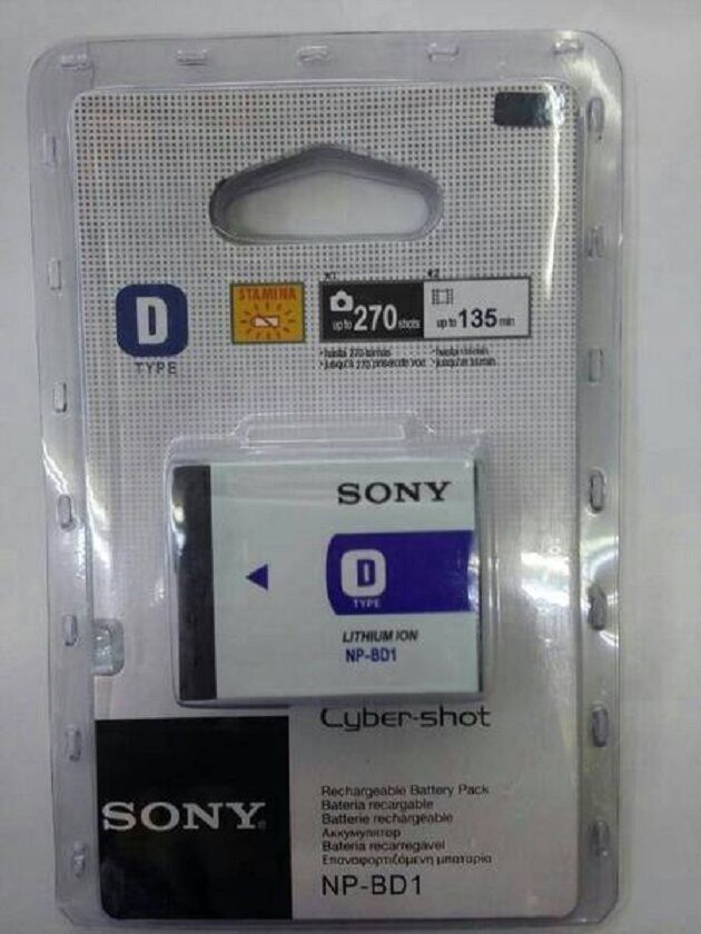 Original SONY NP-BD1 digital camera battery Cybershot NP BD1 FD1 T series D type - $14.90