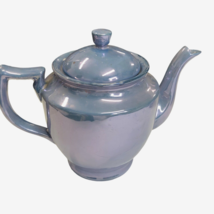 Blue Lusterware Teapot Chocolate Coffee Pot Japan Vtg Hand Painted Elite READ - £31.71 GBP