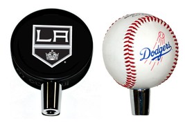 Los Angeles Kings Hockey Puck And Los Angeles Dodgers Baseball Beer Tap ... - £43.98 GBP